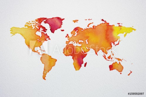 Picture of Watercolor World Map